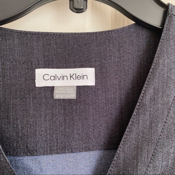 Calvin Klein Denim Puff-Sleeve Sheath Dress in Blue Size 6P - Picture 11 of 13